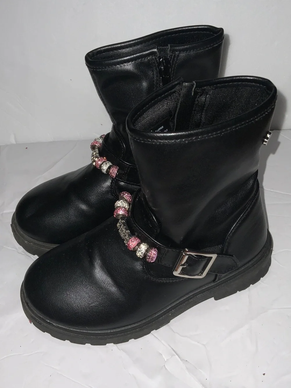 bebe Black Girls' Beaded Rain & Snow Boots